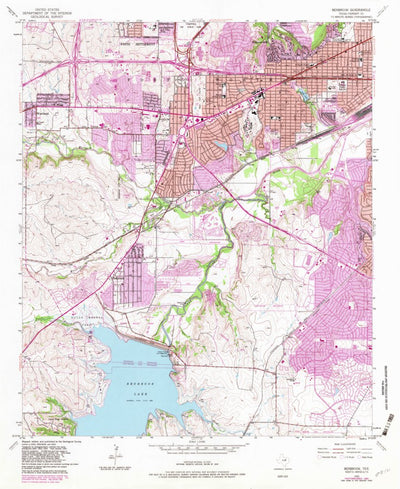 United States Geological Survey Benbrook, TX (1955, 24000-Scale) digital map