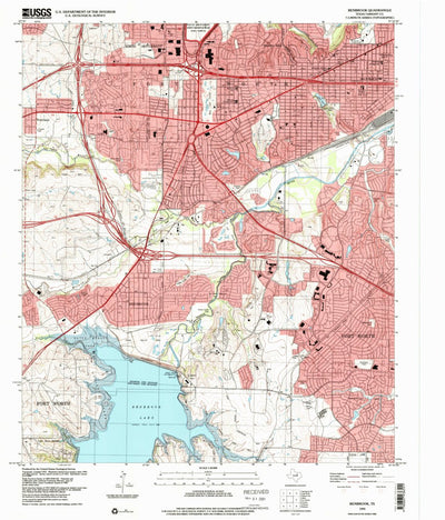 United States Geological Survey Benbrook, TX (1995, 24000-Scale) digital map