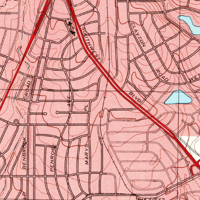 United States Geological Survey Benbrook, TX (1995, 24000-Scale) digital map