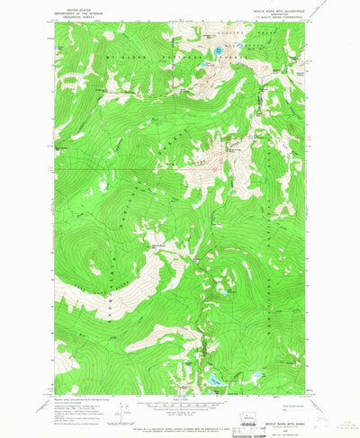 United States Geological Survey Benchmark Mountain, WA (1965, 24000-Scale) digital map