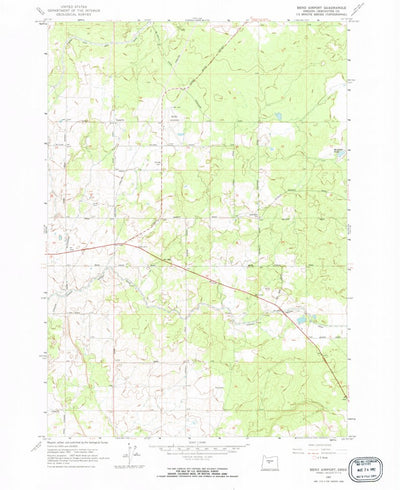 United States Geological Survey Bend Airport, OR (1962, 24000-Scale) digital map