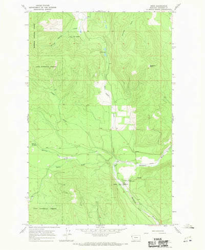 United States Geological Survey Bend, MT (1966, 24000-Scale) digital map