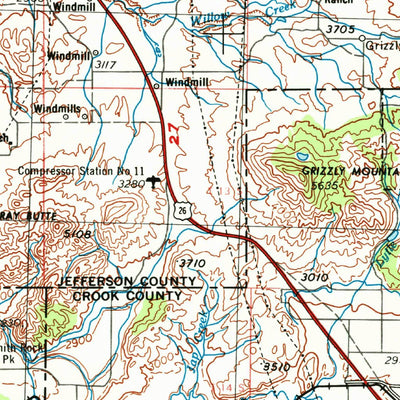United States Geological Survey Bend, OR (1955, 250000-Scale) digital map