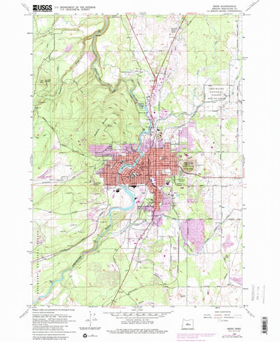 United States Geological Survey Bend, OR (1962, 24000-Scale) digital map