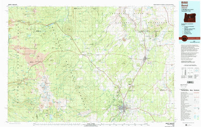 United States Geological Survey Bend, OR (1980, 100000-Scale) digital map