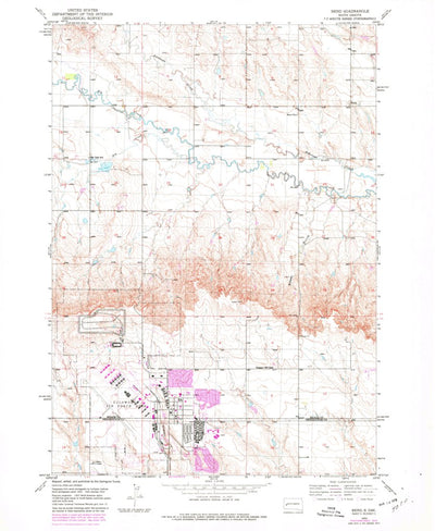 United States Geological Survey Bend, SD (1953, 24000-Scale) digital map