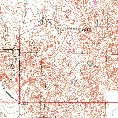 United States Geological Survey Bend, SD (1953, 24000-Scale) digital map