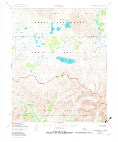 United States Geological Survey Bendeleben B-3, AK (1950, 63360-Scale) digital map