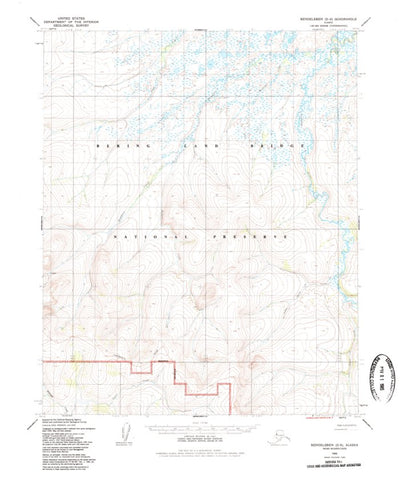 United States Geological Survey Bendeleben D-5, AK (1950, 63360-Scale) digital map