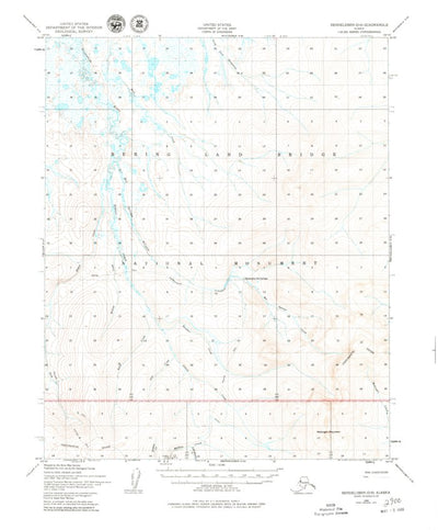 United States Geological Survey Bendeleben D-6, AK (1950, 63360-Scale) digital map