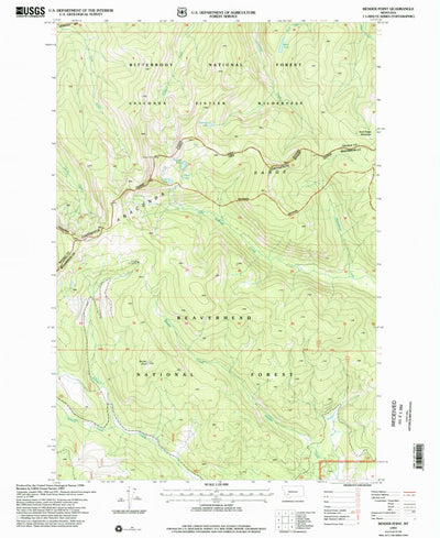 United States Geological Survey Bender Point, MT (1997, 24000-Scale) digital map