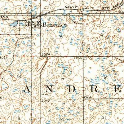 United States Geological Survey Benedict, ND (1929, 62500-Scale) digital map