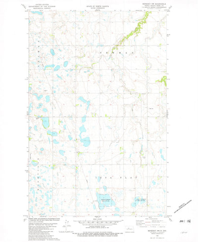 United States Geological Survey Benedict NW, ND (1981, 24000-Scale) digital map
