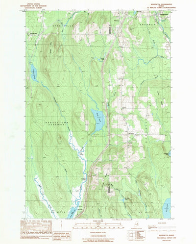 United States Geological Survey Benedicta, ME (1989, 24000-Scale) digital map