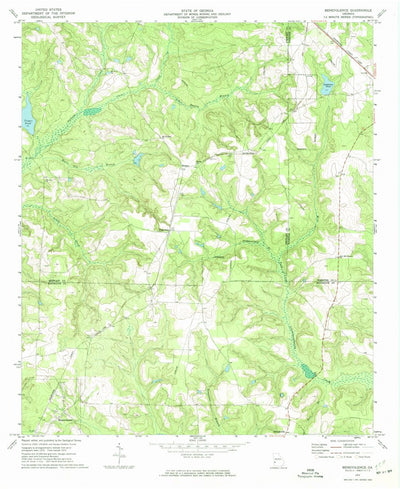 United States Geological Survey Benevolence, GA (1972, 24000-Scale) digital map