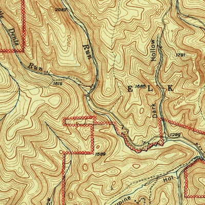 United States Geological Survey Benezette, PA (1943, 62500-Scale) digital map