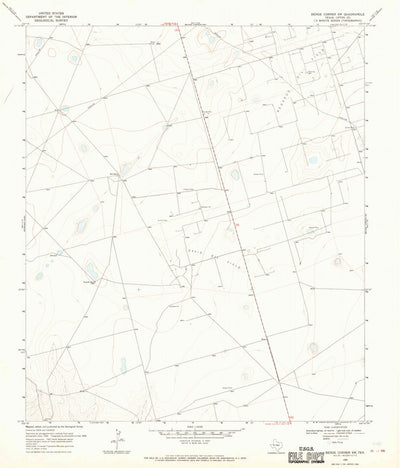 United States Geological Survey Benge Corner SW, TX (1968, 24000-Scale) digital map