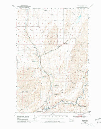 United States Geological Survey Benge, WA (1950, 62500-Scale) digital map