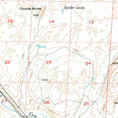 United States Geological Survey Benge, WA (1950, 62500-Scale) digital map