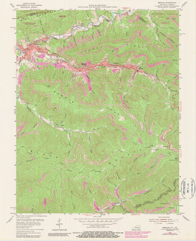 United States Geological Survey Benham, KY-VA (1954, 24000-Scale) digital map
