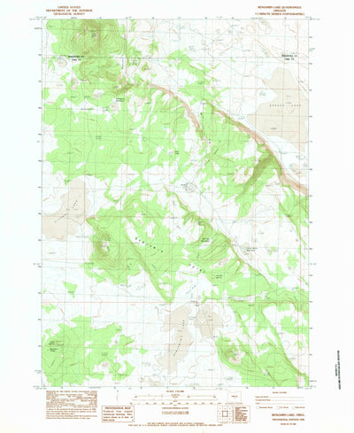 United States Geological Survey Benjamin Lake, OR (1983, 24000-Scale) digital map