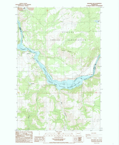 United States Geological Survey Benjamin Lake, WA (1985, 24000-Scale) digital map
