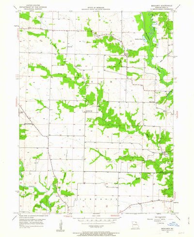 United States Geological Survey Benjamin, MO (1950, 24000-Scale) digital map