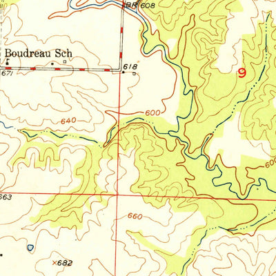 United States Geological Survey Benjamin, MO (1951, 24000-Scale) digital map