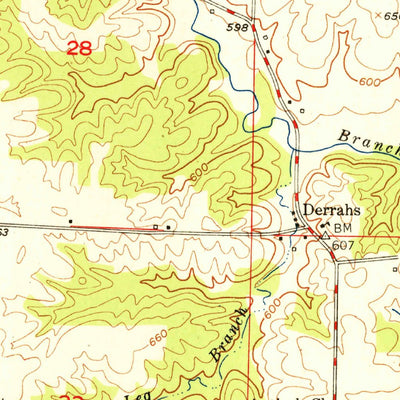 United States Geological Survey Benjamin, MO (1951, 24000-Scale) digital map