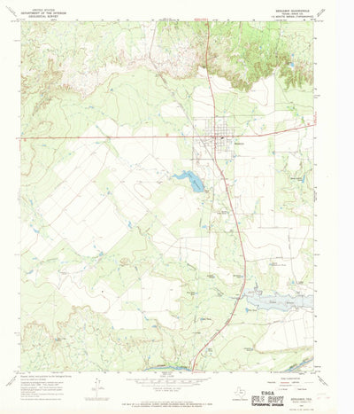 United States Geological Survey Benjamin, TX (1967, 24000-Scale) digital map