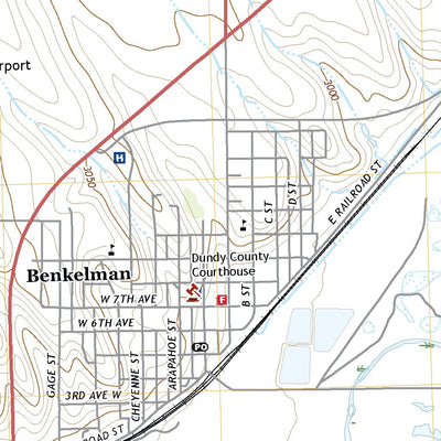 United States Geological Survey Benkelman, NE (2021, 24000-Scale) digital map