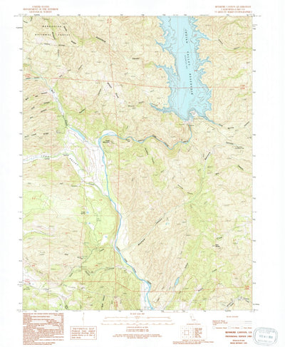 United States Geological Survey Benmore Canyon, CA (1989, 24000-Scale) digital map