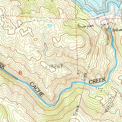 United States Geological Survey Benmore Canyon, CA (1989, 24000-Scale) digital map