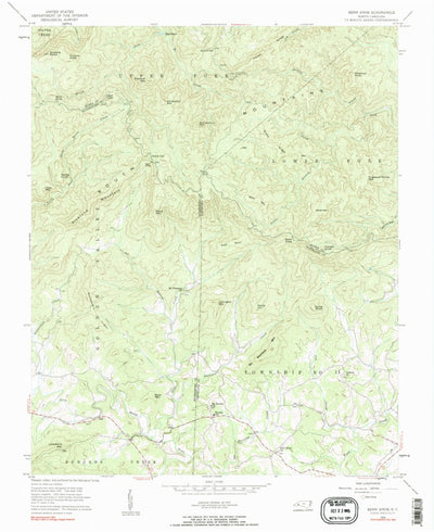 United States Geological Survey Benn Knob, NC (1956, 24000-Scale) digital map