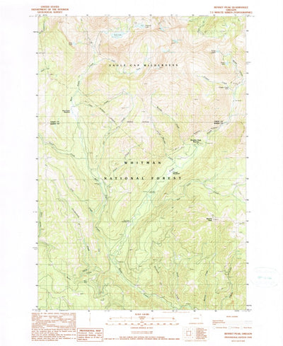 United States Geological Survey Bennet Peak, OR (1990, 24000-Scale) digital map