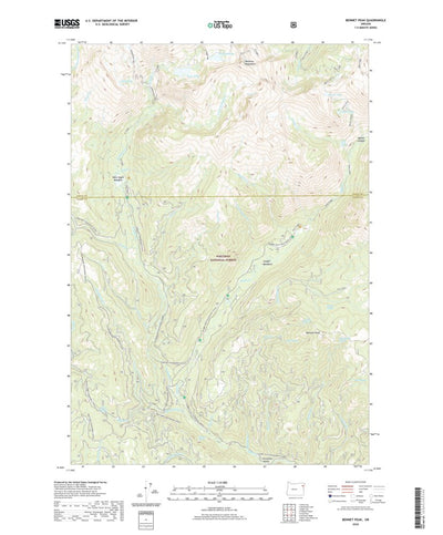 United States Geological Survey Bennet Peak, OR (2020, 24000-Scale) digital map