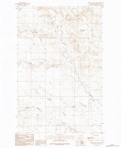 United States Geological Survey Bennett Lake NW, MT (1984, 24000-Scale) digital map