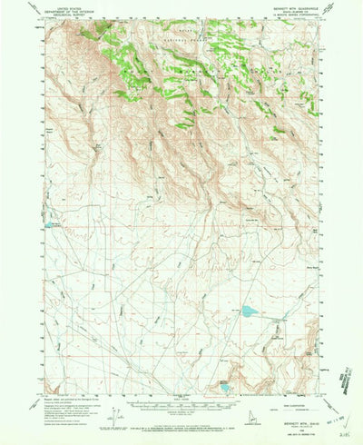 United States Geological Survey Bennett Mountain, ID (1958, 62500-Scale) digital map