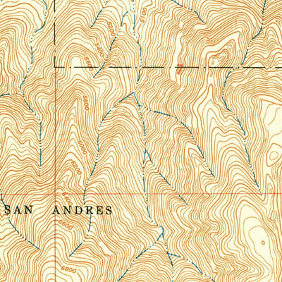 United States Geological Survey Bennett Mountain, NM (1950, 24000-Scale) digital map