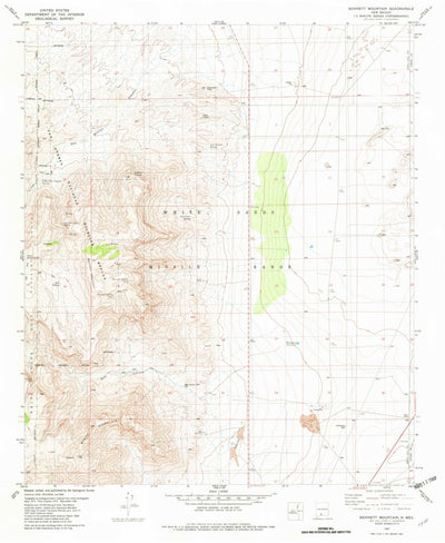 United States Geological Survey Bennett Mountain, NM (1981, 24000-Scale) digital map