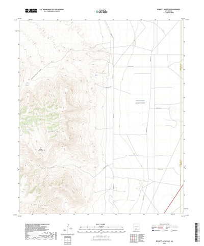 United States Geological Survey Bennett Mountain, NM (2023, 24000-Scale) digital map