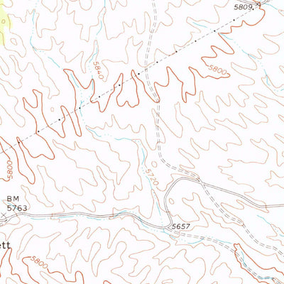 United States Geological Survey Bennett Pass, NV (1970, 24000-Scale) digital map