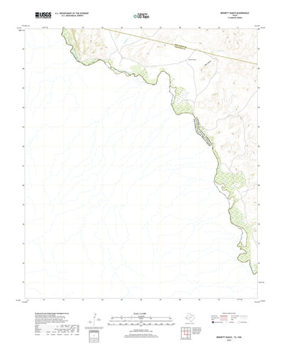 United States Geological Survey Bennett Ranch, TX (2019, 24000-Scale) digital map