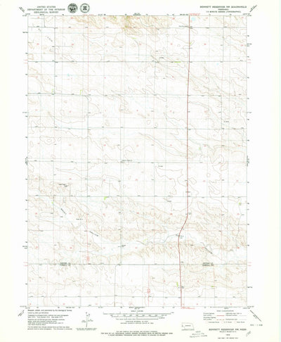 United States Geological Survey Bennett Reservoir NW, NE (1979, 24000-Scale) digital map