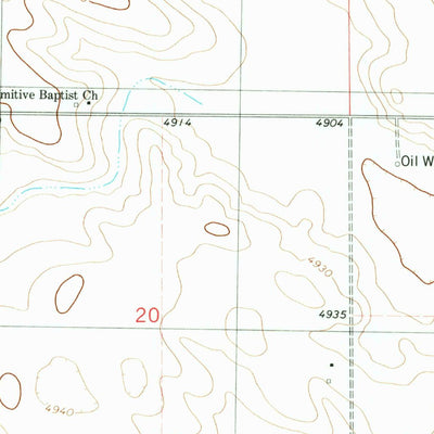 United States Geological Survey Bennett Reservoir NW, NE (1979, 24000-Scale) digital map