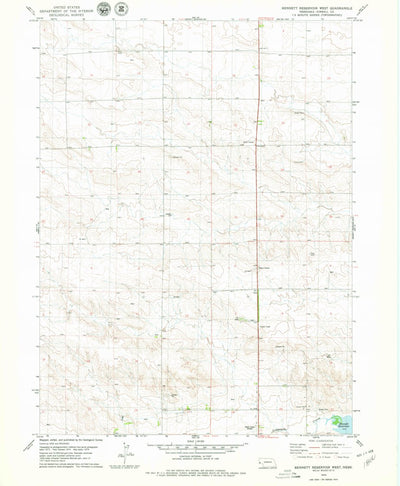 United States Geological Survey Bennett Reservoir West, NE (1979, 24000-Scale) digital map