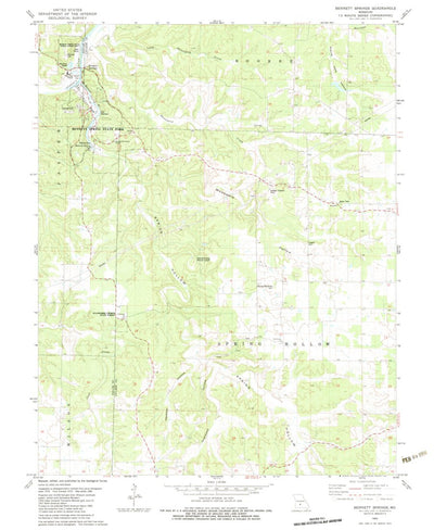 United States Geological Survey Bennett Springs, MO (1982, 24000-Scale) digital map
