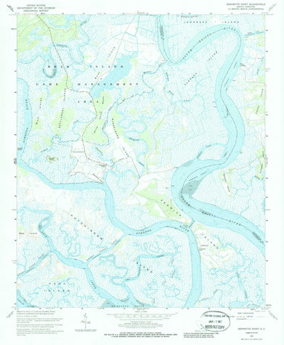 United States Geological Survey Bennetts Point, SC (1960, 24000-Scale) digital map