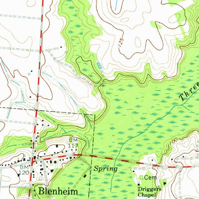 United States Geological Survey Bennettsville South, SC (1972, 24000-Scale) digital map