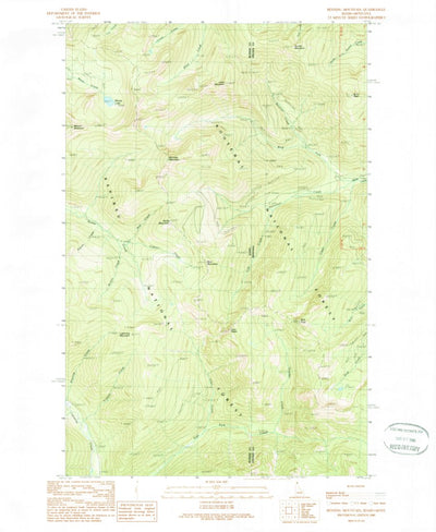 United States Geological Survey Benning Mountain, ID-MT (1989, 24000-Scale) digital map